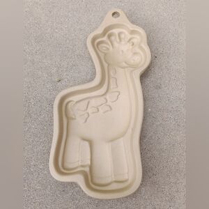 Giraffe Stoneware Cookie Mold Or Wall Decor Vintage 90s